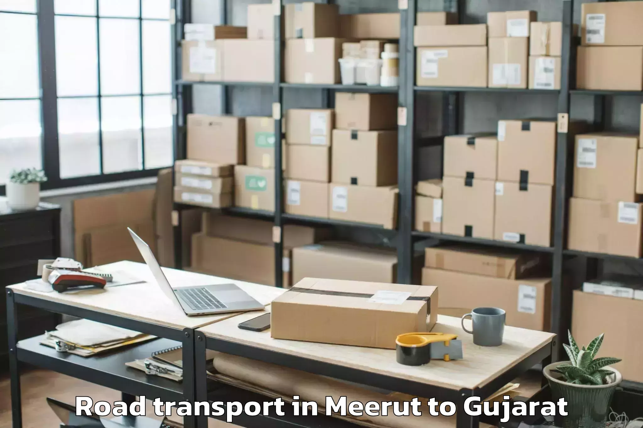 Book Meerut to Rajula Road Transport Online